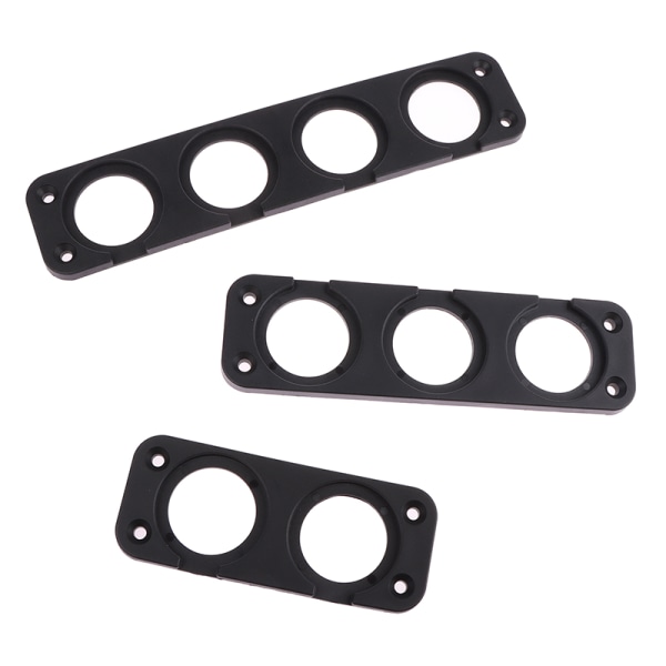 1/2/3/4 hål USB uttag Panel Svart ABS-hus Hållare K A2