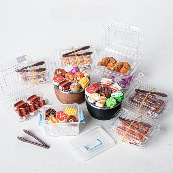 1/3 eske miniatyr simulering deilige grill-ingredienser T Random 3 Boxs