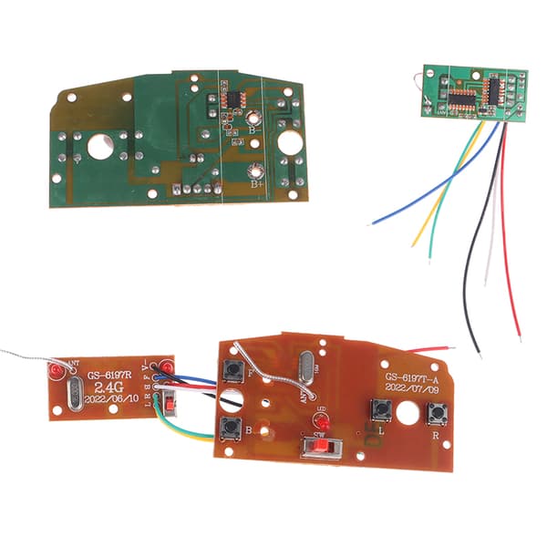 4CH RC bilfjernkontroll krets PCB sender og mottaker
