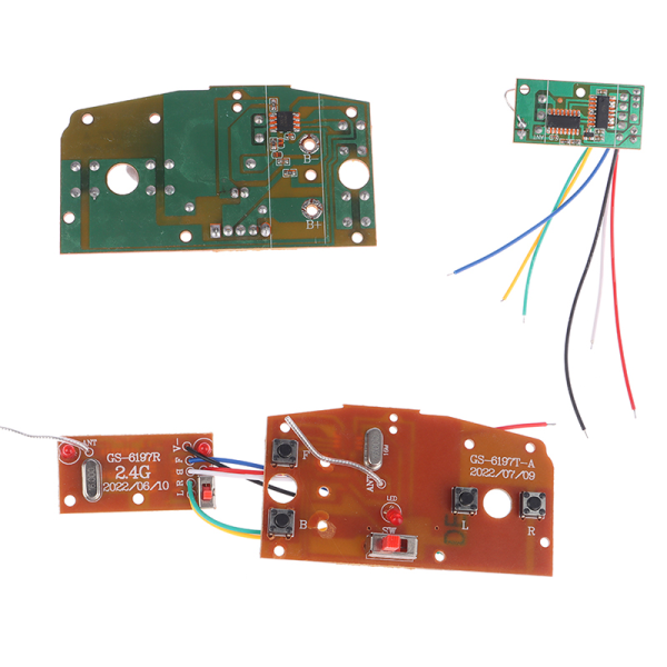 4CH RC Car Remote Control Circuit PCB sändare och mottagare