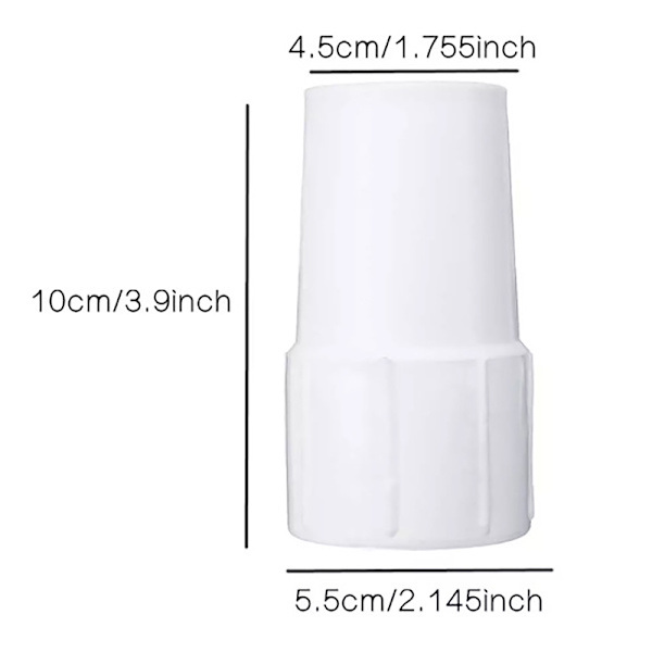Svømmebassin slangeforbindelse Pool slange endemanchet venstre hånd 38mm White