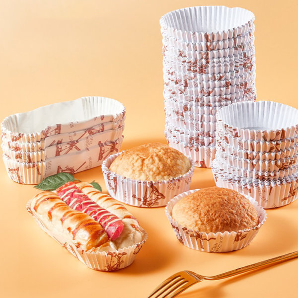 100stk Cupcake Papir Liner Cup Muffinskasse Brett Kakeform Bakin I