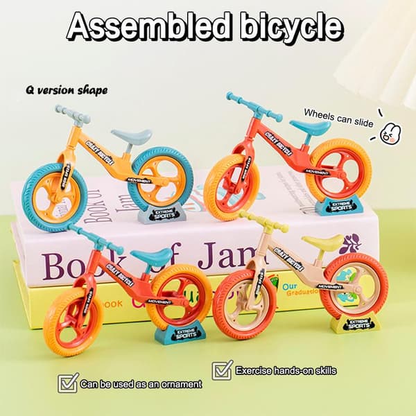 1 stk Mini Sykkel DIY Simulering Balansebil Avtakbar Montering A1
