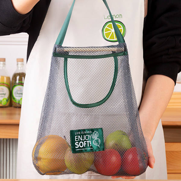 Kök Multifunktionell Frukt Grönsakshängande Bag Wall Hangin C