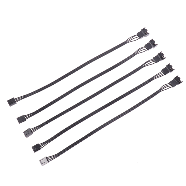 5 STK 4Pin PWM CPU Fan Wire Connector Adapter Computer Fan Exten