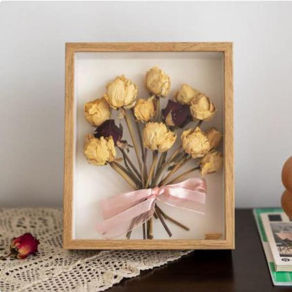 Blomsterram Skuggbox DIY Transparent Plast Trä Skugg B 6