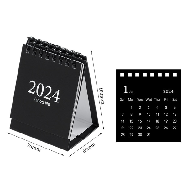 2024 Mini e Skrivebordskalender Kawaii Desktop Decoration Creative Si A2