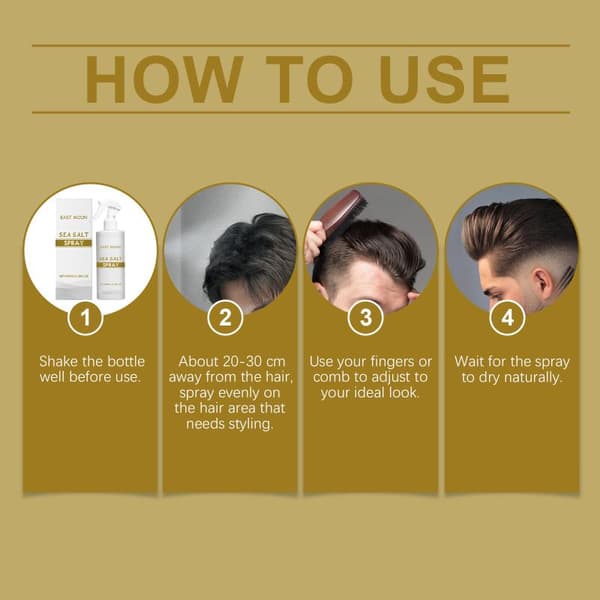 Mænds Havsalt Spray Teksturiserende Spray Til Hår Spray Med Aloe