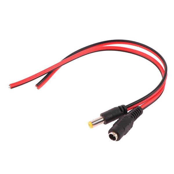 5 STK DC Strøm Hann Hunne Kabel 12V Plugg DC Adapter Kabel Plugg B