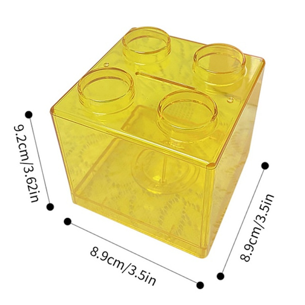 s Shape Coin Box Kid Money Bank Stabelbar opbevaringsboks legetøj Yellow