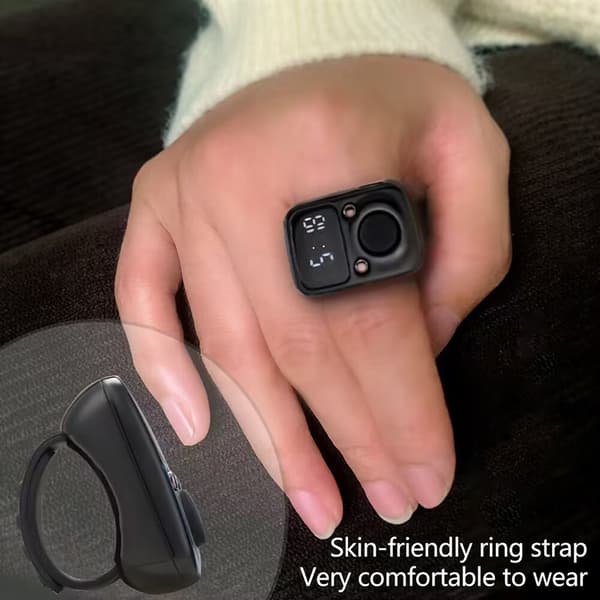 Finger Counter Luminous Finger Ring Elektrisk Digital Display Ta Blue