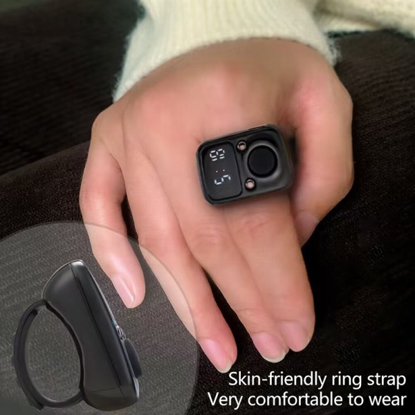 Finger Counter Luminous Finger Ring Elektrisk Digital Display Ta Rose Gold
