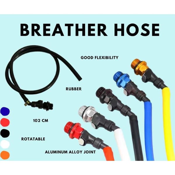Motorcykelvevhusventilation med slang | Gummi Motorcykel Modifierad Radi E