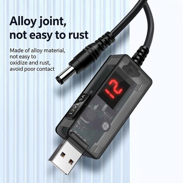 USB strømforsterkerlinje boost-omformeradapter med indikatorlys