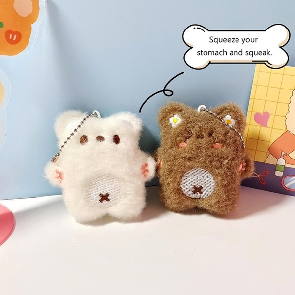 e Squeaking Bear Pehmoleluavaimenperä Sarjakuvanukkeriipusavain R White