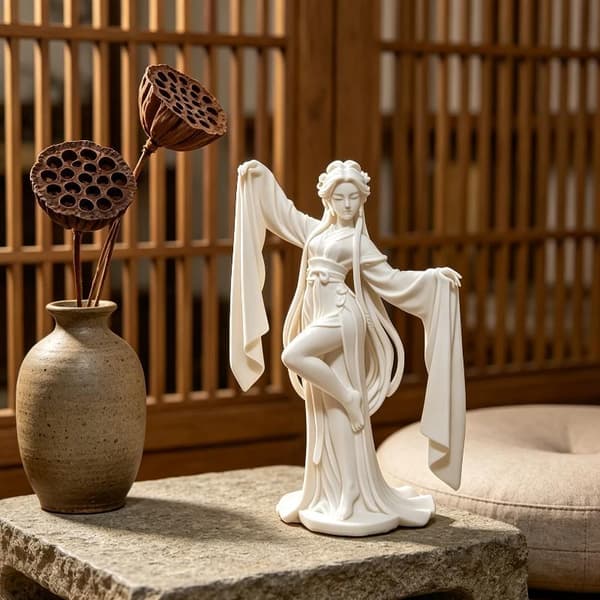 3D-printet vannermedanseskulptur Klassisk danserfigur White
