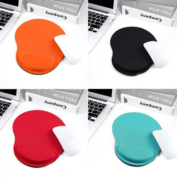 Musmatta med handledsstöd för laptop matta Anti-Slip Gel Wrist EV Green