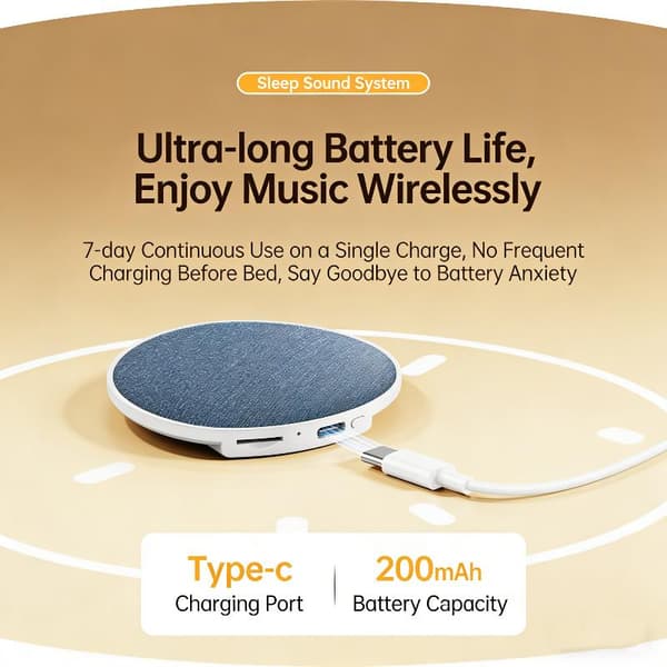 Sovepute høyttaler Bluetooth 5.4 1pc