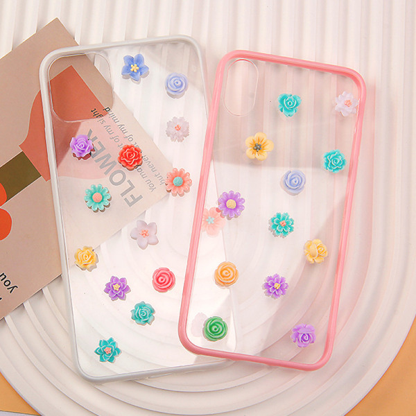 50st 3D Mini Flower Flatback Resin Tillbehör DIY Craft Phone 02