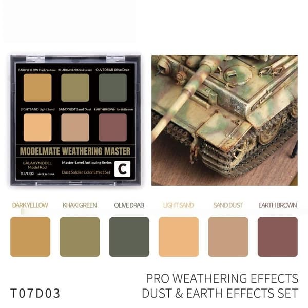 1 sæt Weathering Master til militærmodel forvitringseffekter B A3