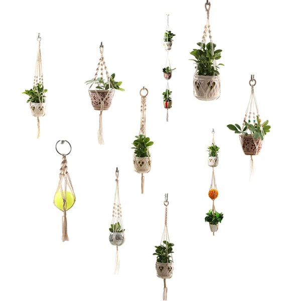 Grythållare Rame Hanger Hanging er Basket Jute Braided Rope Cra H