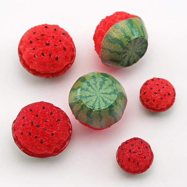 10 stk. harpikssimulering Mini vannmelonfruktanheng for DIY-håndverk A2