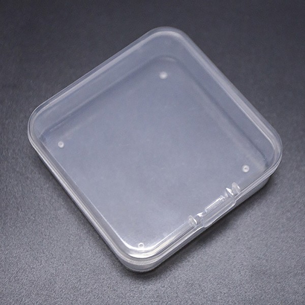 Transparent förvaringslåda i plast Kvadratisk småföremål Case