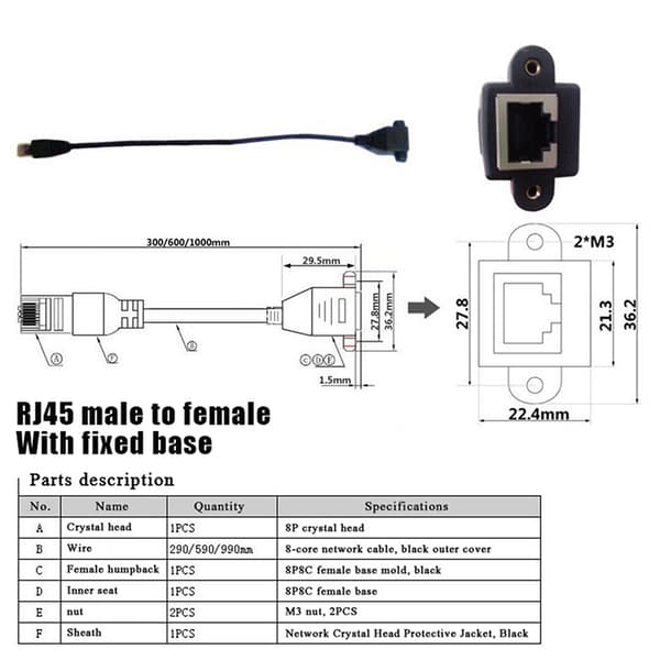 Cate5 Ethernet-kabel RJ45 upp, ner, vänster, höger vinkel nätverkskabel A8