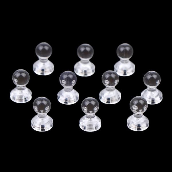 Mini Magnetisk Osynlig Märkesdisplayställ Högklart Akryl 10PCS