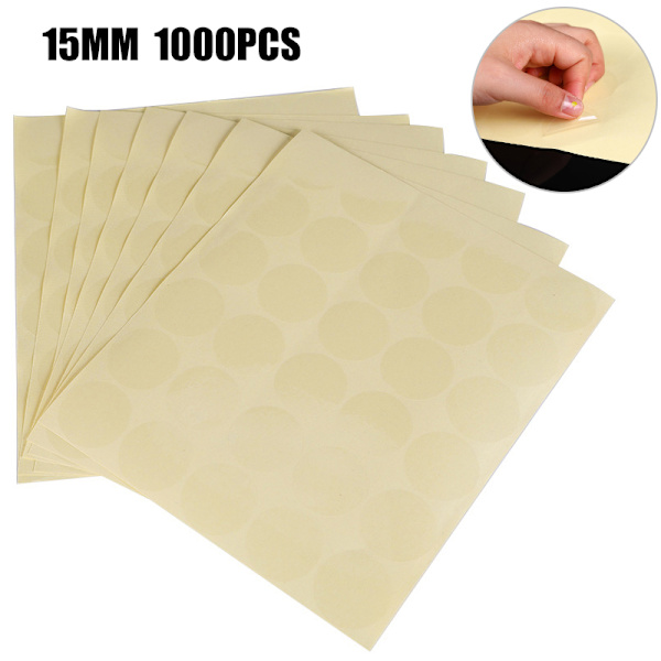 1000 15mm kirkas pyöreä tarra pyöreä läpinäkyvä tarra ympyrä P