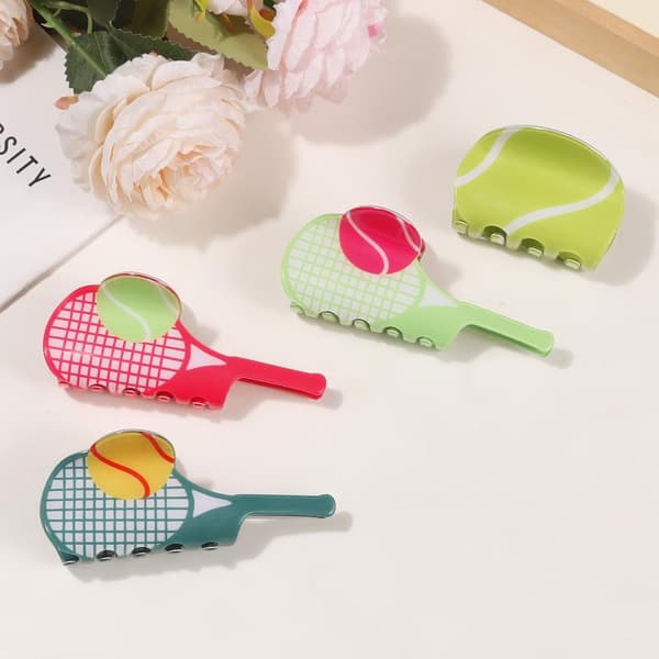 Hårklemme med tennisracketdesign i eddiksyre A4