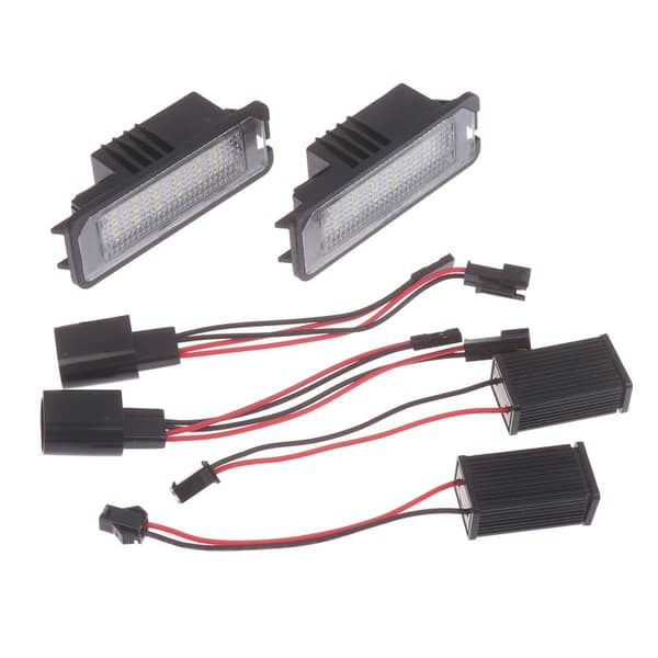 2 stk LED nummerskiltlysmontering med Canbus for Mu