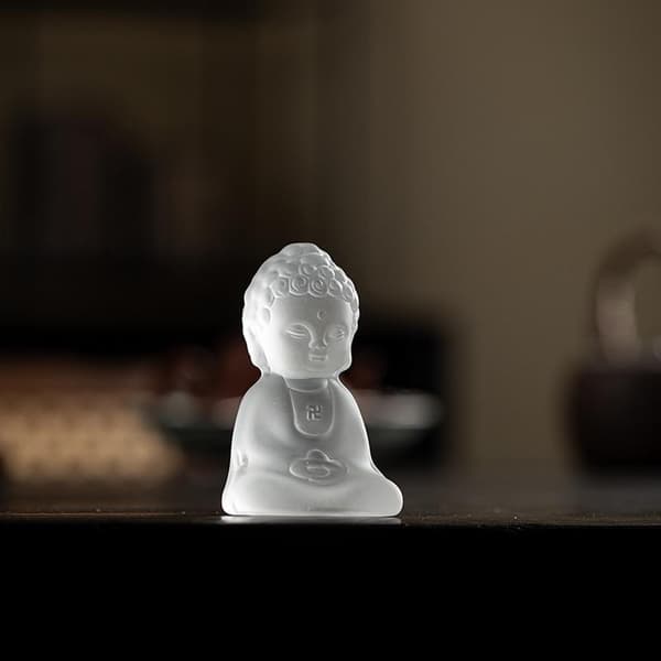 Ch'an Buddha Glasspynt Teborddekorasjoner Teseremoni A