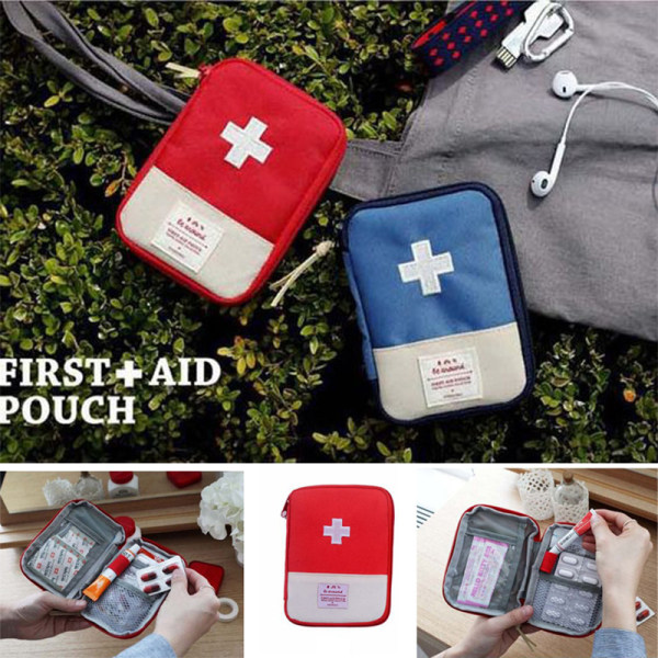 e Mini kannettava lääkelaukku First Aid Kit First Aid Kit Stora blue S