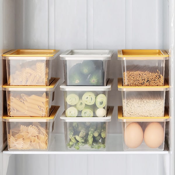 Stapelbar Spaghetti Noodle Pasta Container Box Förvaringsbox Mic White
