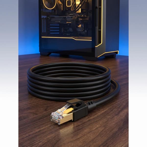 Cat 6 Ethernet-kabel LAN Netværk Cat6 Rj45 Hastighedsnetværkskabel Black 50CM