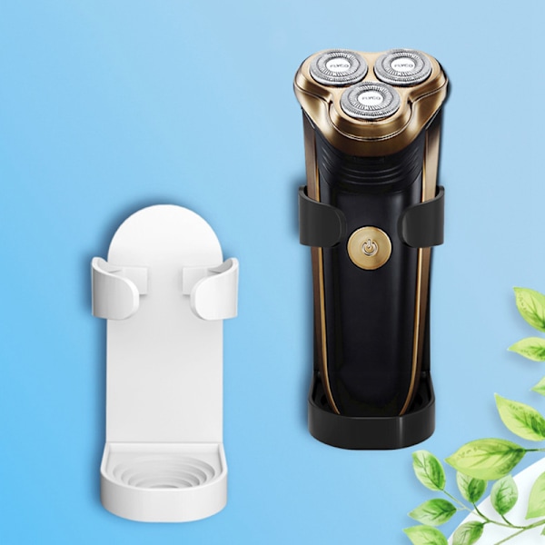 Electric Shaver Razor Seinään kiinnitettävä pidike Traceless hammasharja White