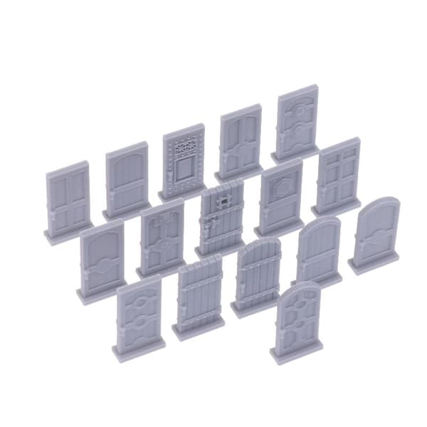 16 stk/sett Dungeon Doors Set Dungeon Scenery Ornaments D&D Table