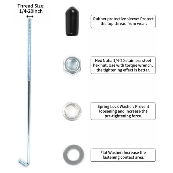 218mm / 190mm Aluminium Universal Batteri Bil Batteri Bindebånd Blue