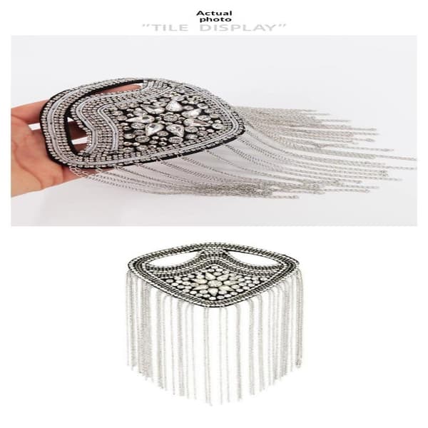 Utsökta västerländska performancekostymer i metallpunkstil Silver