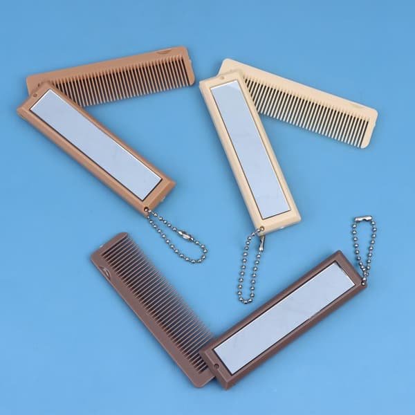 2-i-1 Sammenfoldelig Chokoladeformet Foldekam Med Sminkespejl Light Brown