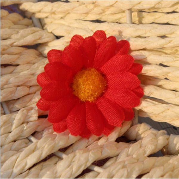 100 stk. Kunstige Gerbera Daisy Silke Flowers Heads For DIY Wedd Pink