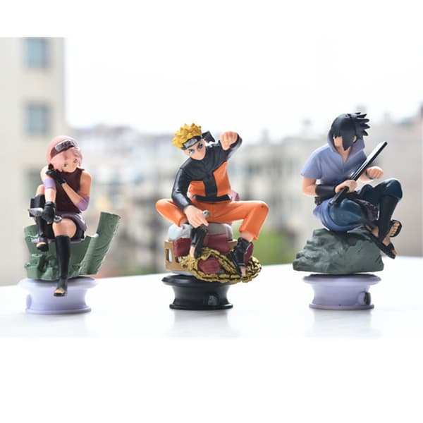7CM Seks Karakterer Anime Model Dukker Figur Sasuke Gaara Kaka P1