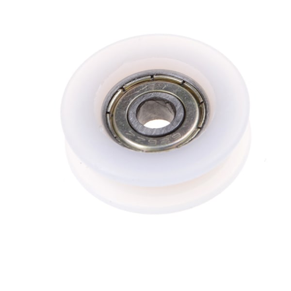 Ny 6*30*10mm U Groove Metal Shield Nylon Pulley Wheels Roller