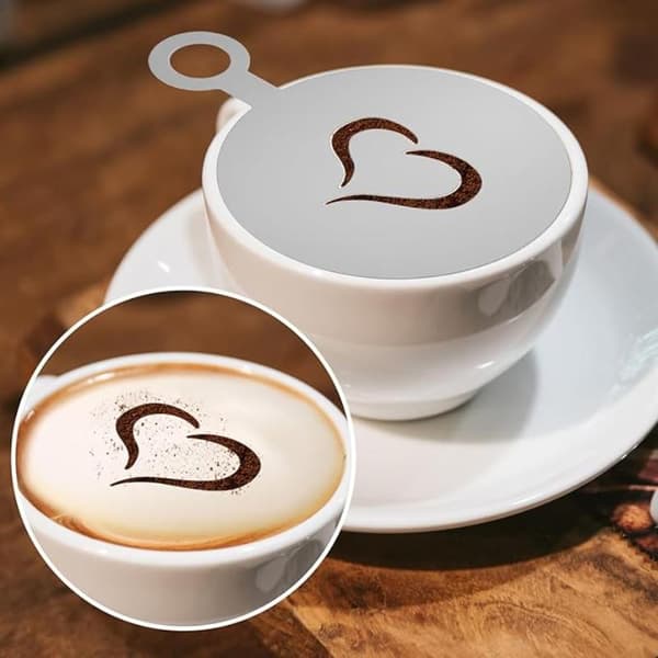 4 stk/sett kaffemal i rustfritt stål kakekjeks kaffedekor Silver