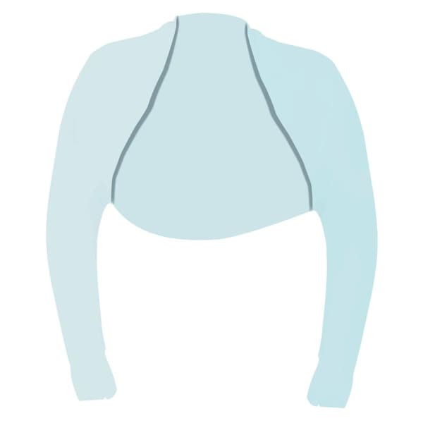Et-stykke Ultratynd Plus Sjal Armærmer Is Silke Lang Handske Light blue