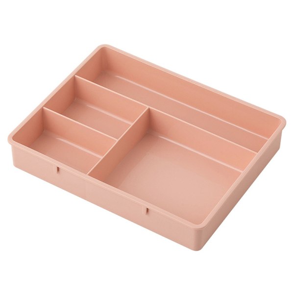 Skrivebordsskuffe Organizer Stabelbar Multi-cell Desktop Storage Divi Pink