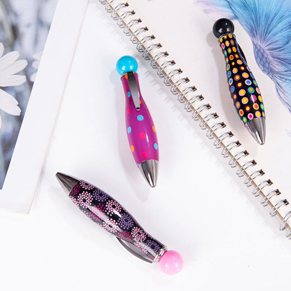 Kort Minibowlingformad Penna Elegant Prickigt Blomtryckt Boho St A3
