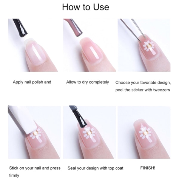 1 ark Retro Nail Foils Transfer Stickers Dekaler Bohemia Flowe