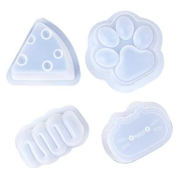 Tegneserie 3D Katt Ost Silikonform DIY Pudding Mousse Gelé C A